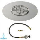 American Fireglass 36" Round Flat Pan with Match Light Kit (18" Ring) - Propane
