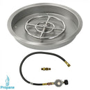 American Fireglass 19" Round Drop-In Pan with Match Light Kit (12" Fire Pit Ring) - Propane