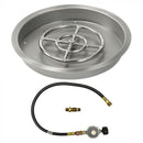 American Fireglass 19" Round Drop-In Pan with Match Light Kit (12" Fire Pit Ring) - Propane