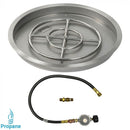 American Fire Glass 25" Round Drop-In Pan with Match Light Kit (18" Fire Pit Ring) - Propane