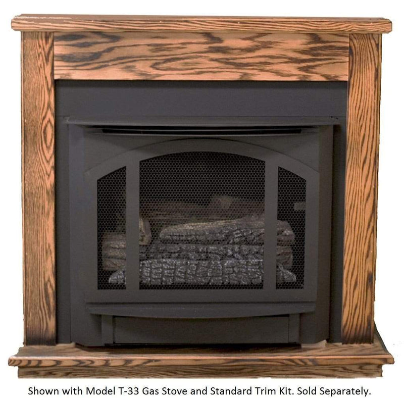 Buck Stove Standard Dark Oak Mantel for Gas Stoves and Fireboxes