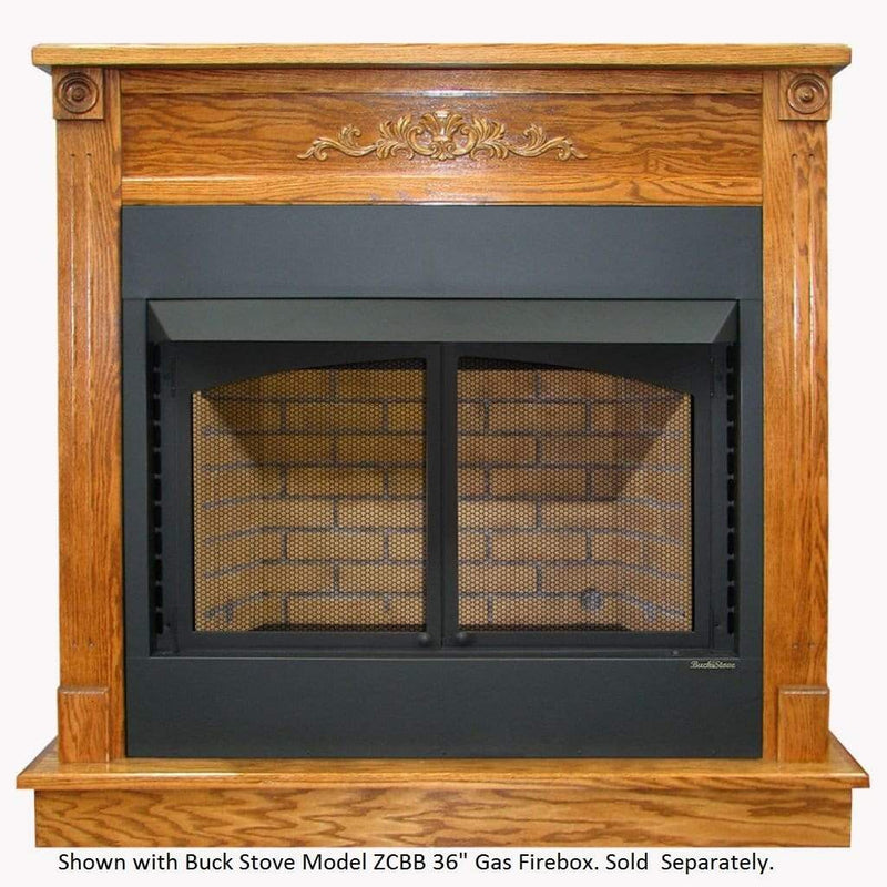 Buck Stove Standard Dark Oak Mantel for Gas Stoves and Fireboxes