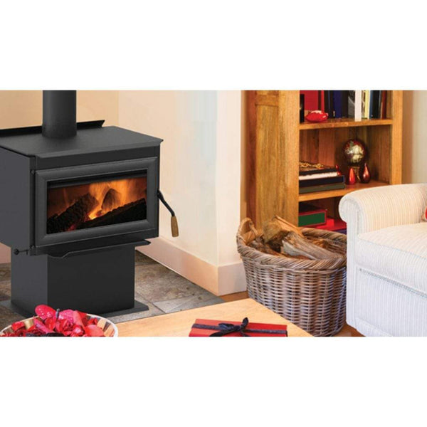 True North TN10 Freestanding Wood Stove with Legs and Blower Kit
