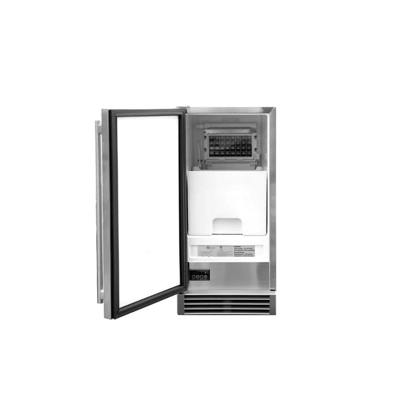Summerset - 15" UL Outdoor Rated Ice Maker with Stainless Door