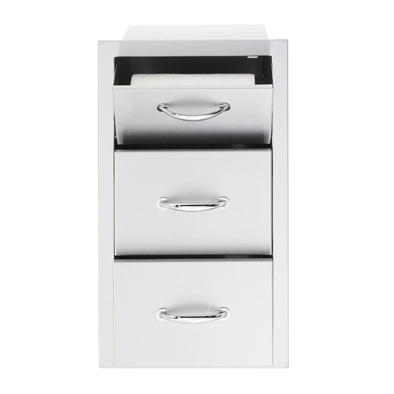 Summerset - 17" Stainless Steel Vertical 2-Drawer & Paper Towel Holder Combo