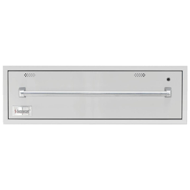 Summerset - 36" Stainless Steel Built-In 120V Outdoor Electric Warming Drawer