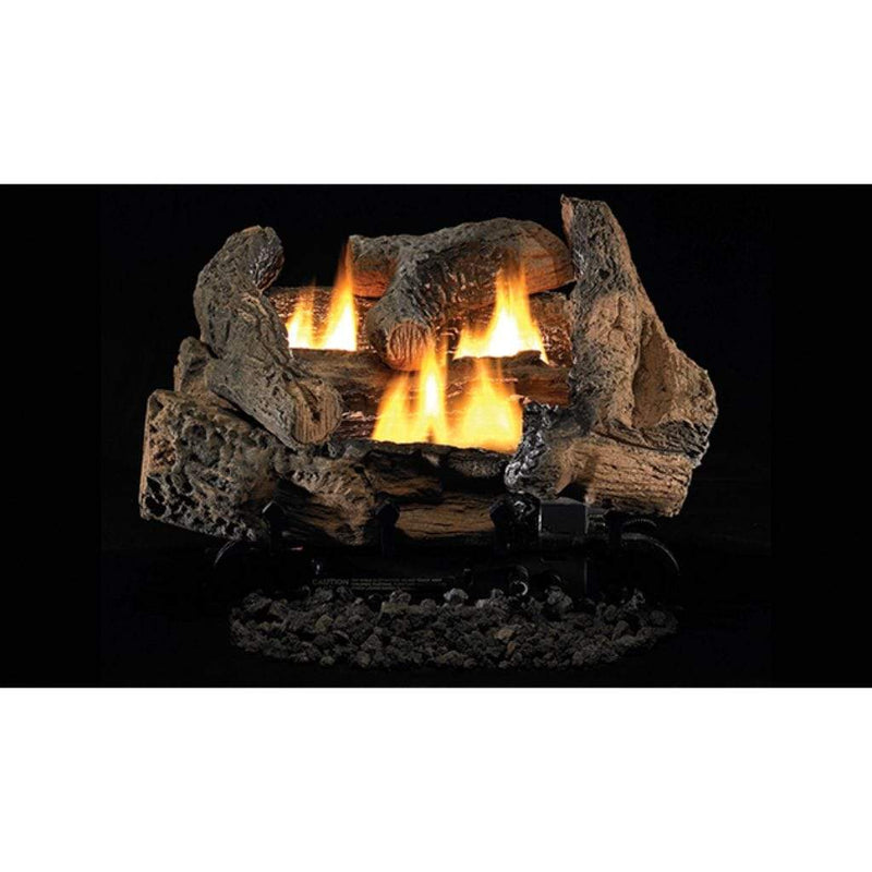 Superior | Golden Oak Double-Flame Ceramic Fiber Log Set 24"