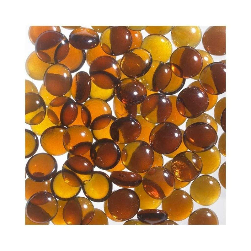 Superior | Smooth Amber Glass Fireplace Pebbles