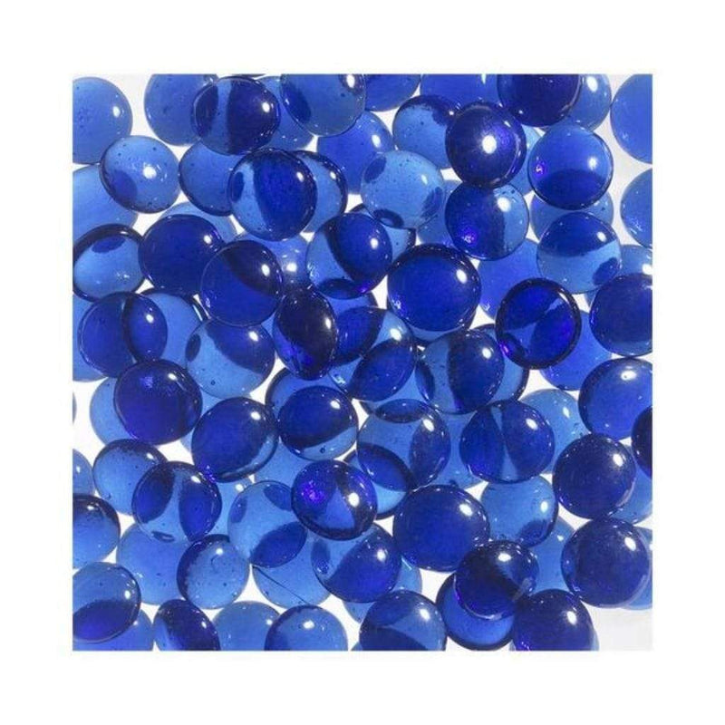 Superior | Smooth Blue Glass Fireplace Pebbles