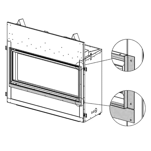 Kingsman - Tile Lip Kit for ZCVRB47 Series Fireplaces