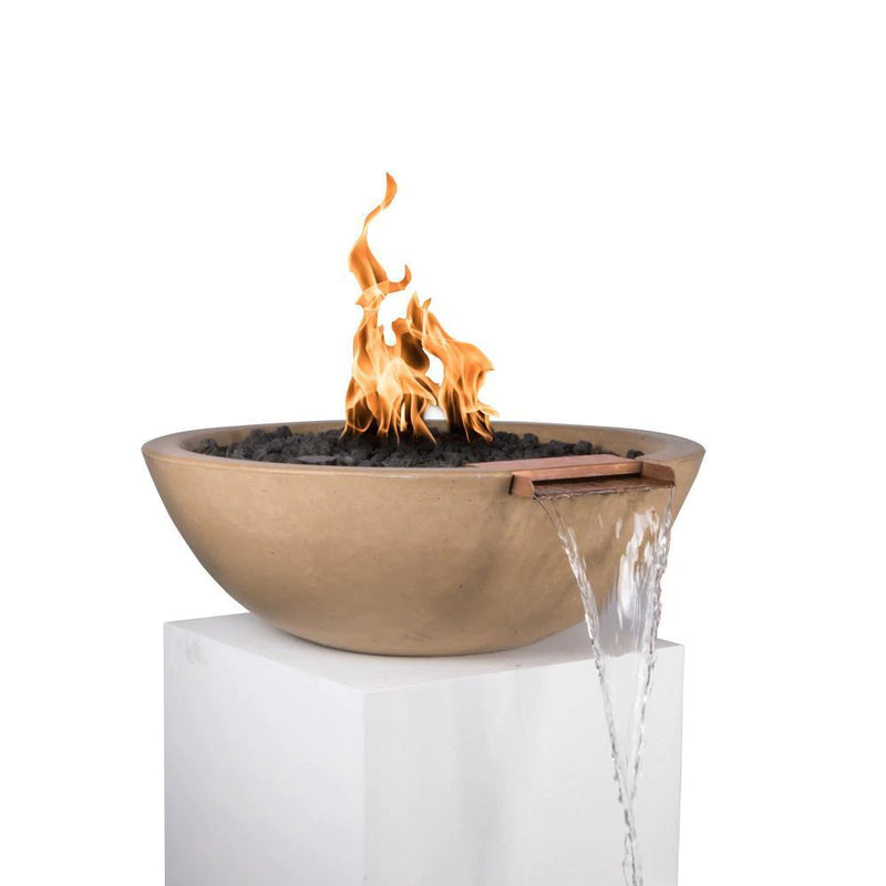 The Outdoor Plus - Sedona GFRC Concrete Round Fire and Water Bowl 33"
