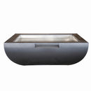 The Outdoor Plus 36 Inch Avalon Hammered Copper & Stainless Steel Square Fire & Water Bowl