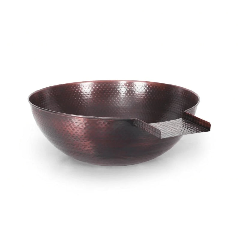 The Outdoor Plus - Sedona Hammered Copper Round Water Bowl 27"